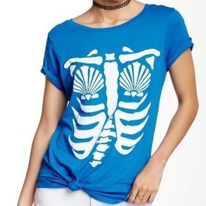 Wildfox Mermaid Skeleton Tee - Size Large